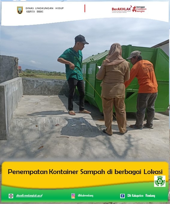 Penempatan Kontainer Sampah Di Berbagai Lokasi Penempatan Dinas