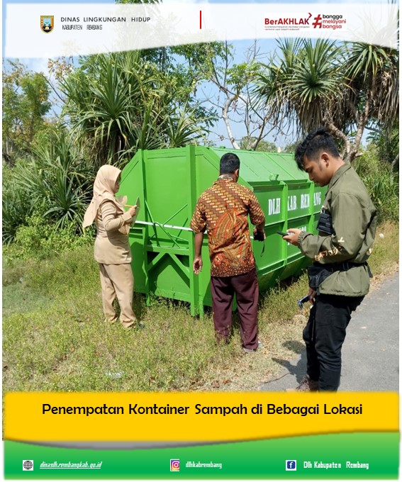 Penempatan Kontainer Sampah Di Berbagai Lokasi Penempatan Dinas